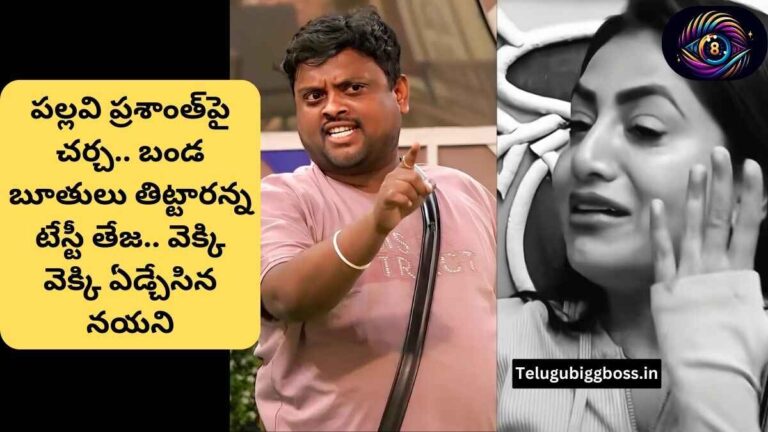 పల్లవి ప్రశాంత్‌పై చర్చ.. బండ బూతులు తిట్టారన్న టేస్టీ తేజ.. వెక్కి వెక్కి ఏడ్చేసిన నయని